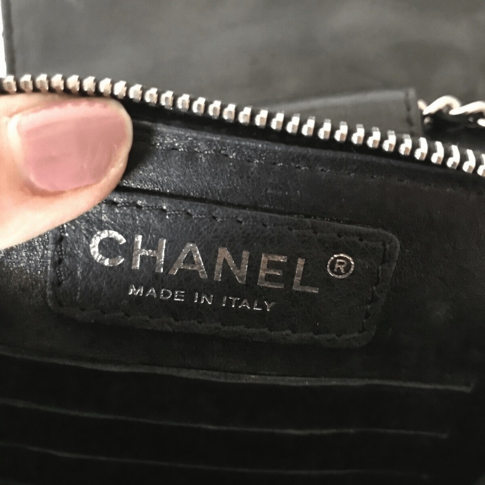 Chanel Lambskin Quilted Mini Crossbody Flap Black